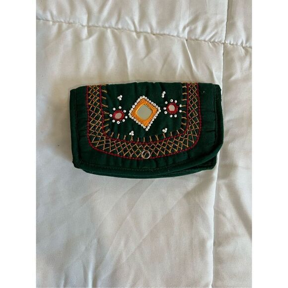 New Indian Wallet Green handmade - Picture 1 of 5